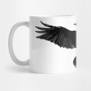 Handpainted Crow Mug